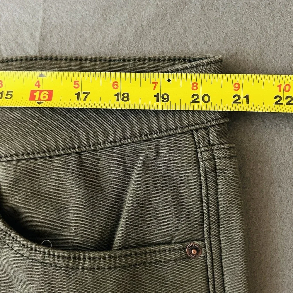 NWT Weatherproof Vintage Men Bonded Fleece Lined Green Canvas Pant 40x30 Regular